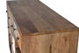 GINER Y COLOMER Commode en bois de manguier avec 5 tiroirs et 2 niches - 80x110x40 cm - Buffet de rangement naturel avec finition texturée